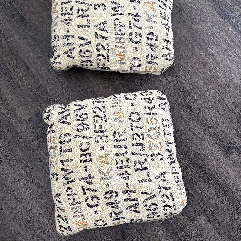 Pair of throw pillows